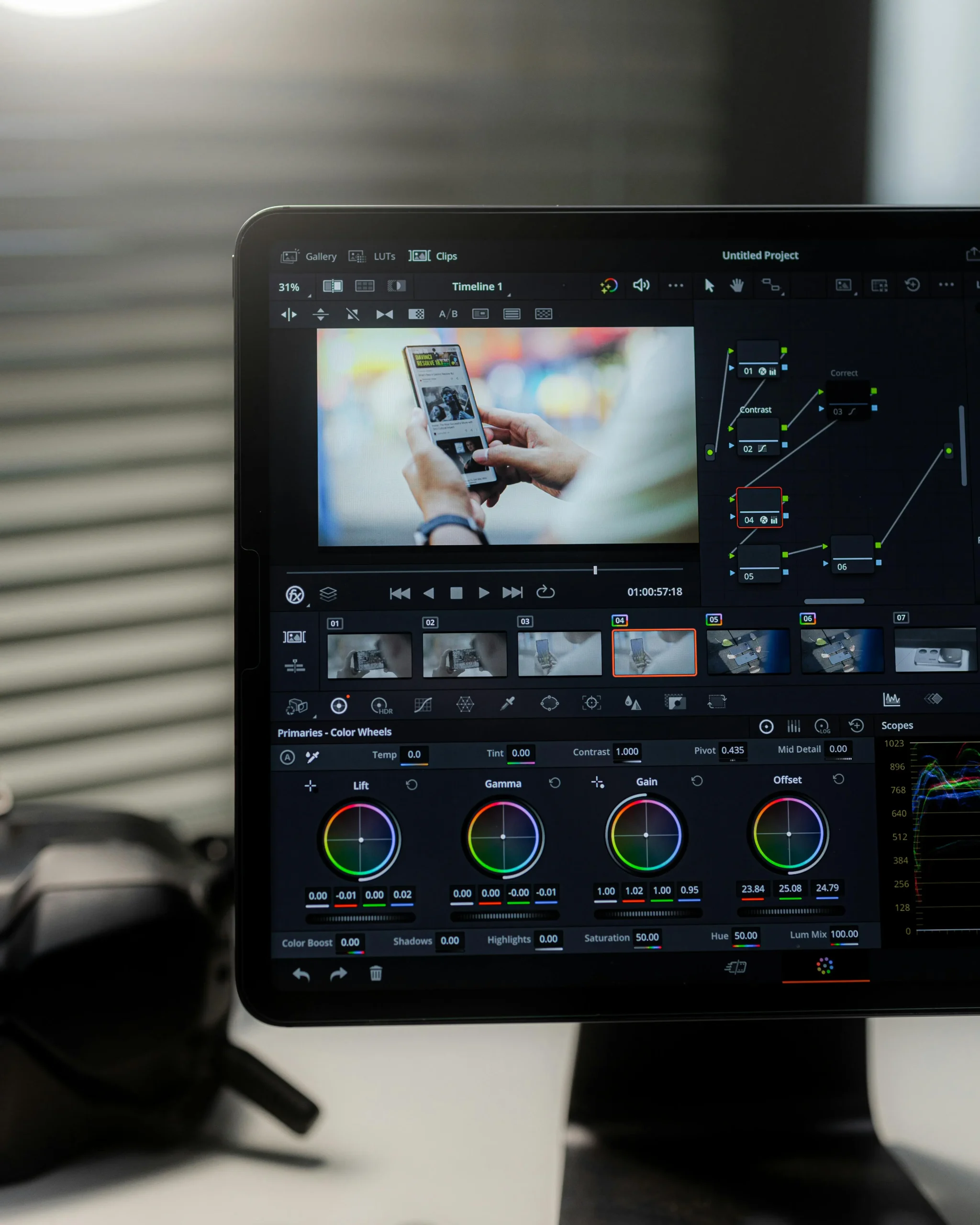 Editing video on computer screen